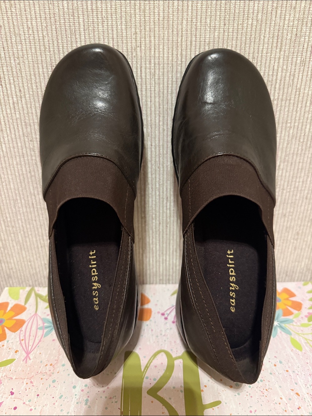 Easy Spirit Brown Leather Slip-On Loafers